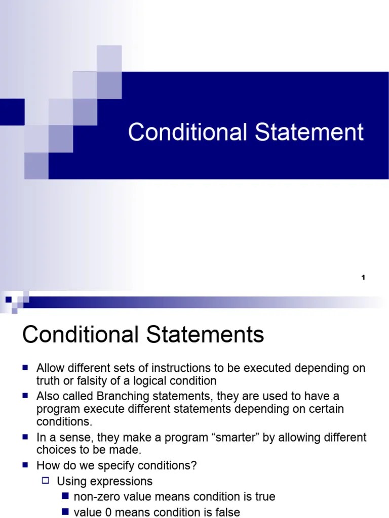 Conditional Statements Lesson 12 | PDF | Computing | Software Engineering