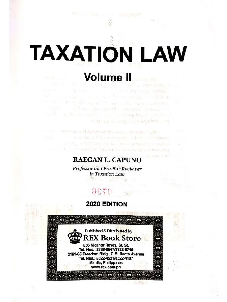 Chapter 1 2 Taxation II By Capuno 2020 | PDF
