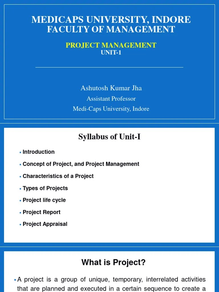 Project Management Unit-1 - New Syllabus | PDF | Project Management ...