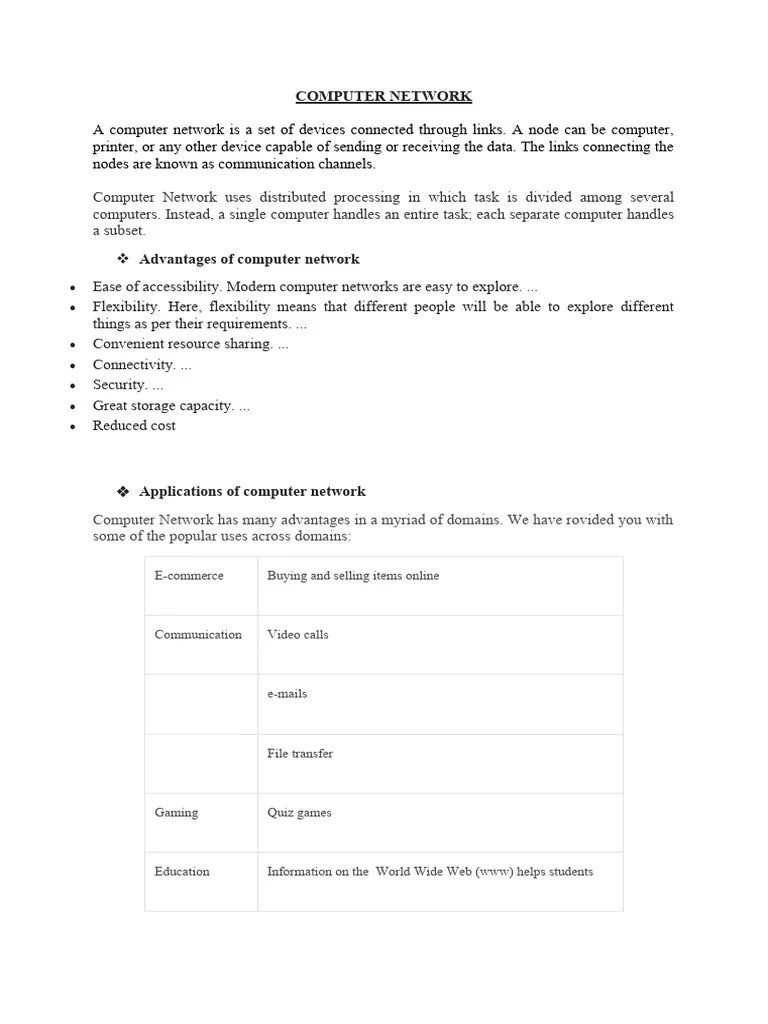 Computer Networks JNTUH Unit1 Notes | Download Free PDF | Computer ...