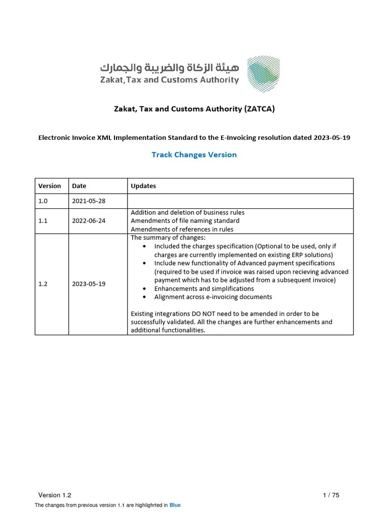 ZATCA Electronic Invoice XML Implementation Standard VTrack | PDF | Invoice | Value Added Tax