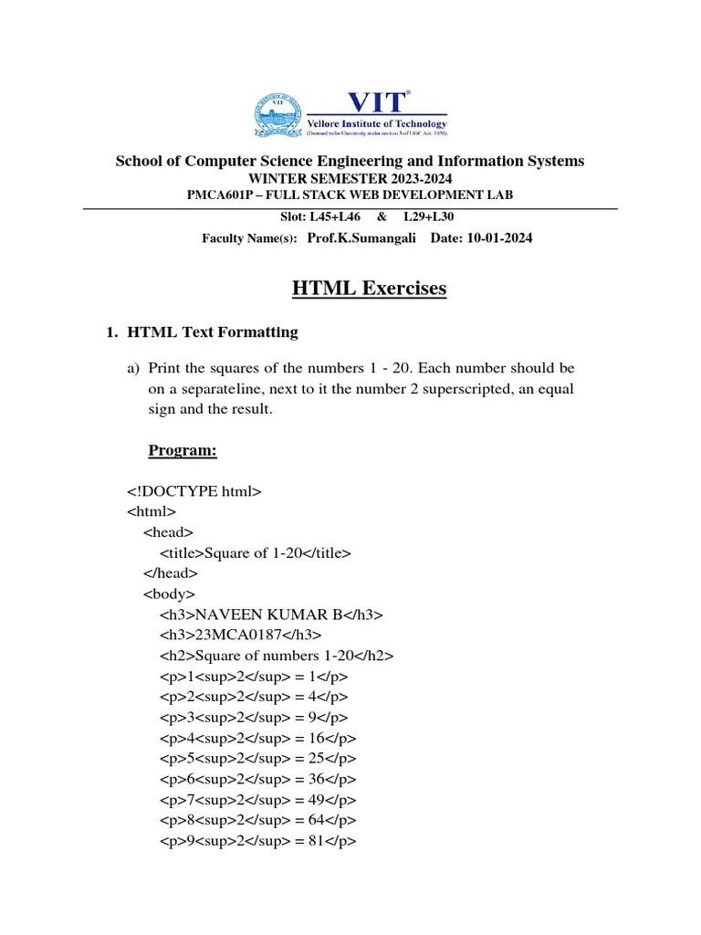 FullStack Lab | PDF | Html Element | World Wide Web