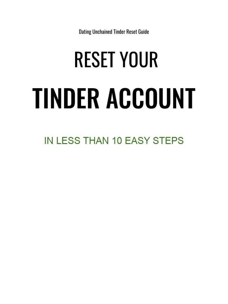 Tinder Reset Guide | PDF | I Phone | Tinder (App)