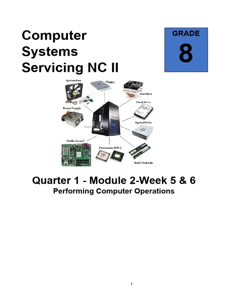 Q1 Module 2 Performi G Computer Operation | PDF | Computer Keyboard | Computer Data Storage