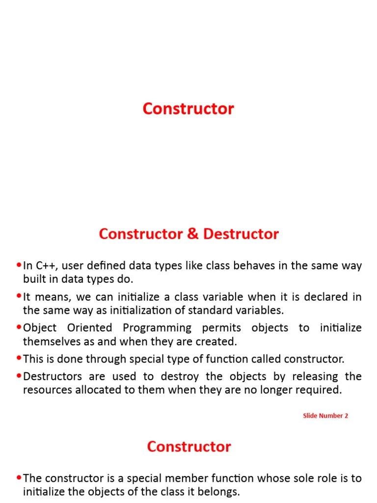Constructor 113919 | PDF | Programming | Constructor (Object Oriented ...