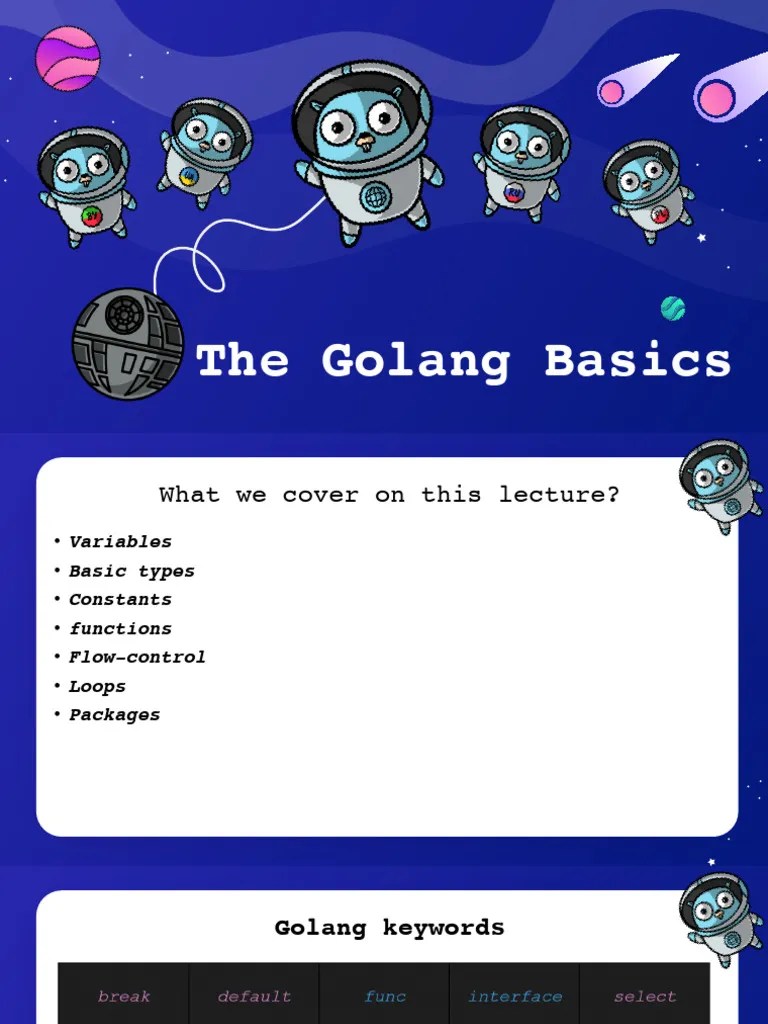 01 Golang Basics | PDF | Boolean Data Type | Integer (Computer Science)