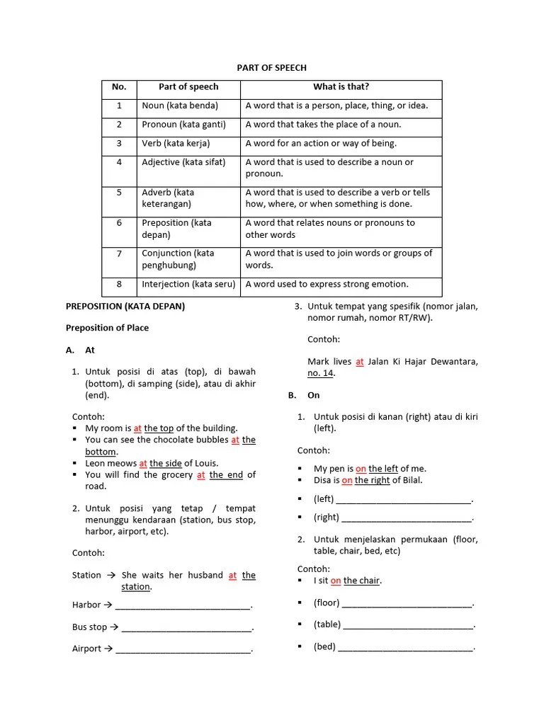 Part Of Speech | PDF | Part Of Speech | Syntactic Relationships