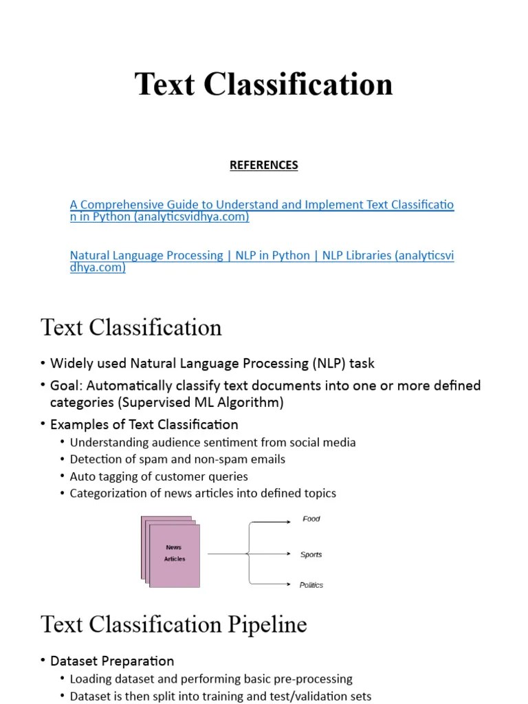 ML7 - Text Classification | PDF | Statistical Classification ...