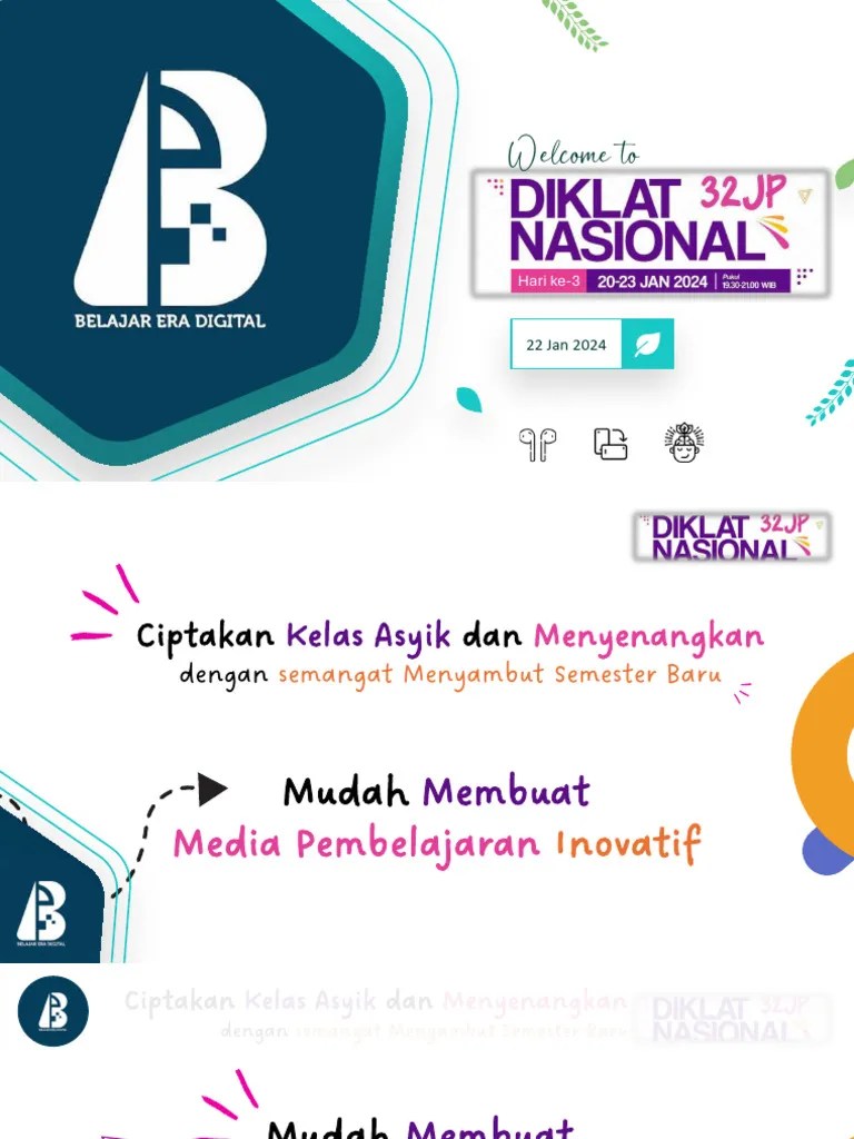Diklat Nasional - 2024 - Mudah Membuat Media Pembelajaran Inovatif | PDF