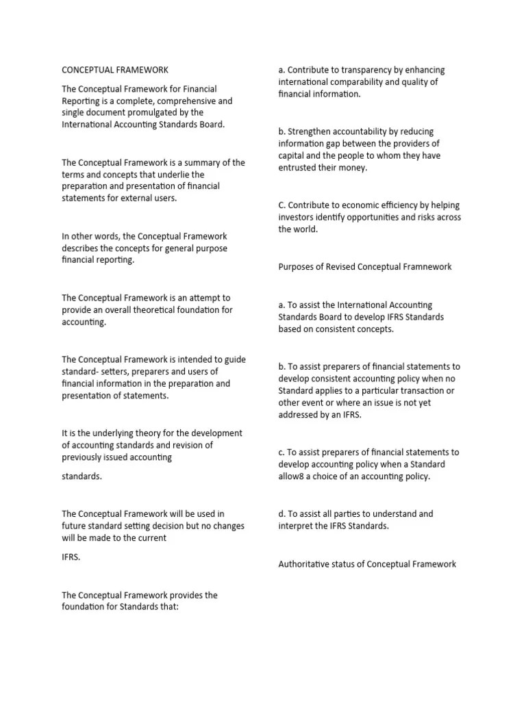 Conceptual Framework | PDF | Financial Statement | International Financial Reporting Standards