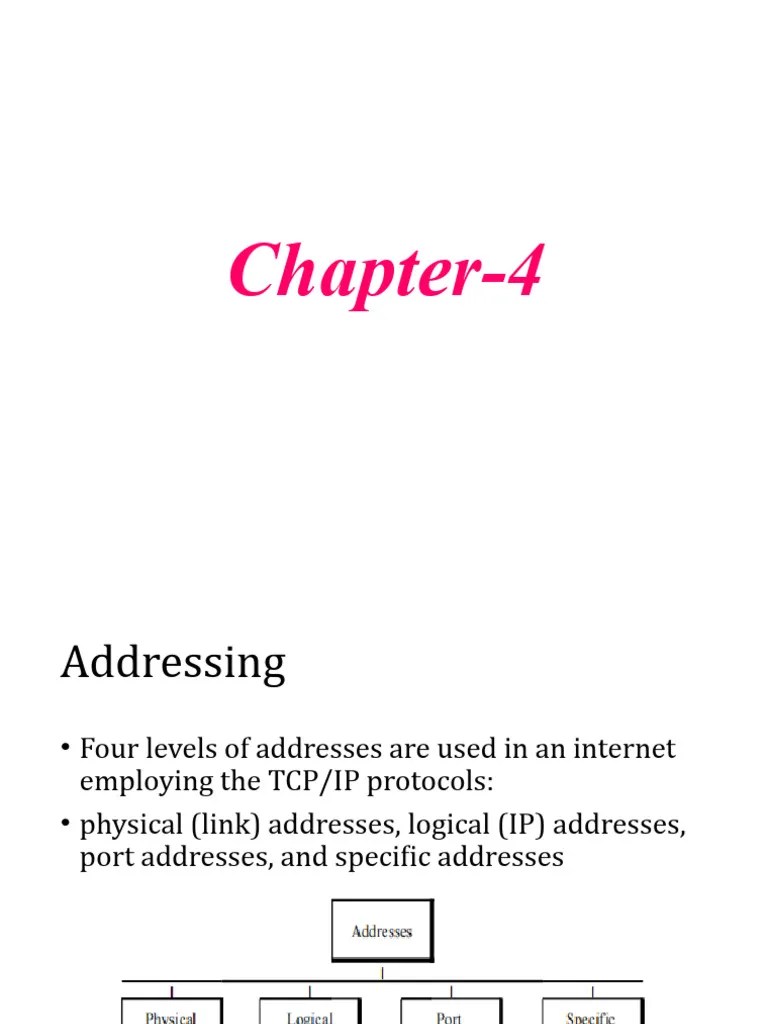 Ch4 Ip Addressing | PDF | Ip Address | Port (Computer Networking)