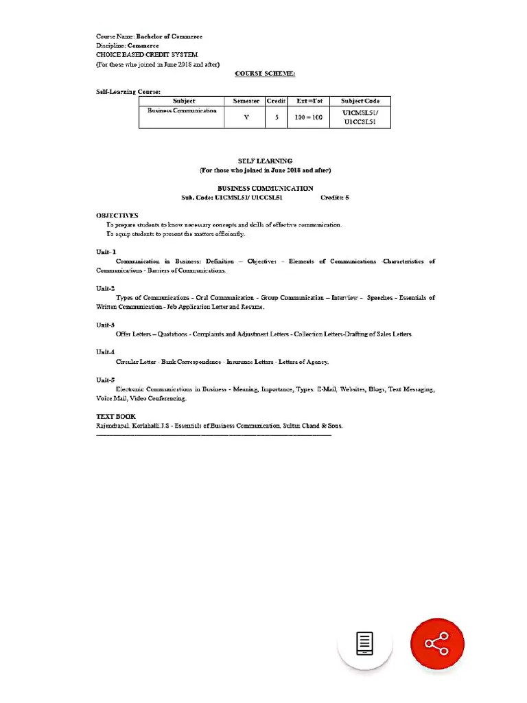 Unit 1 Business Communication | PDF