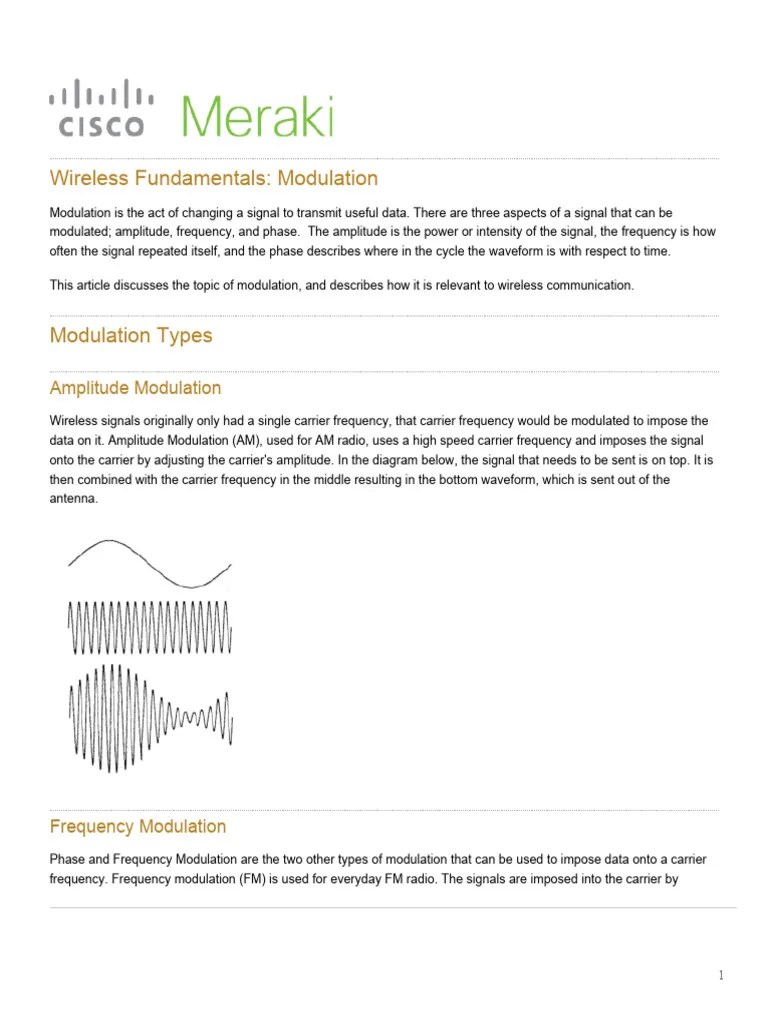 Wireless Fundamentals - Modulation | PDF