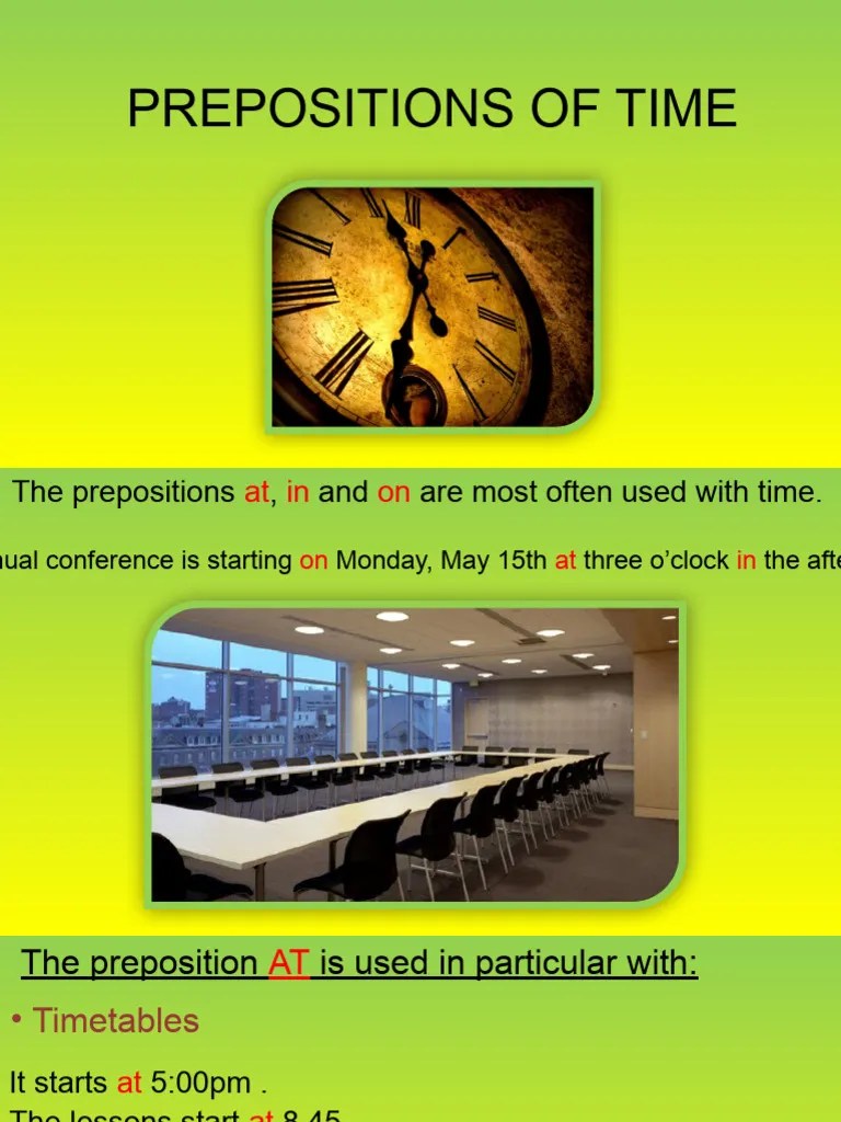 Prepositions Of Time Grammar Guides 80622 | Download Free PDF | Lunch ...