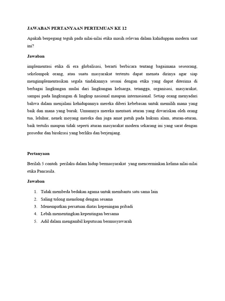 Soal Pendidikan Pancasila | PDF