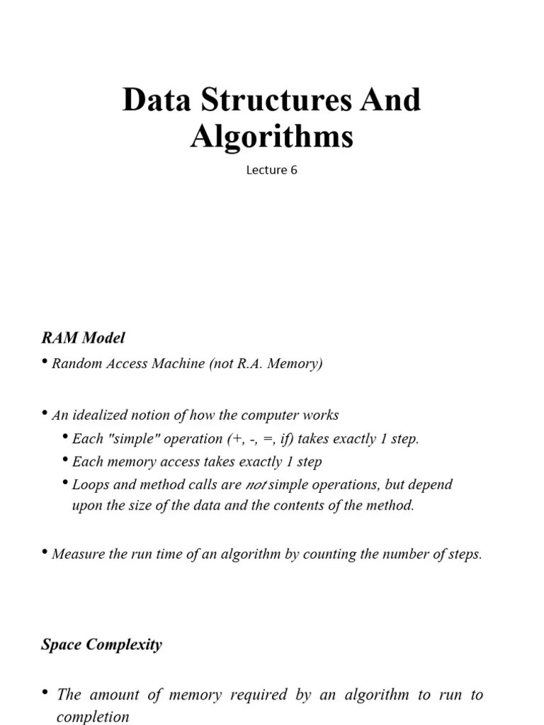 Lecture 6 Space And Time Complexity | PDF | Variable (Computer Science ...