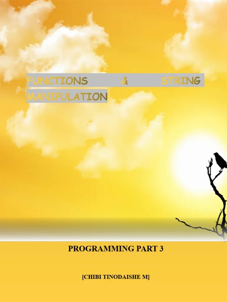 Programming Part 3 | PDF | Parameter (Computer Programming) | String ...