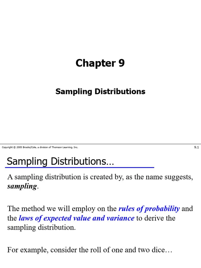 Module 6 - Sampling Distributions(1) | PDF | Standard Error | Standard ...
