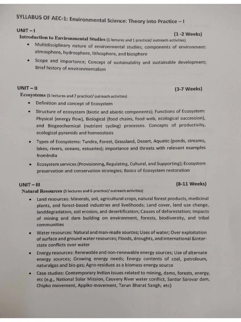 EVS-Syllabus SEM-2 | PDF