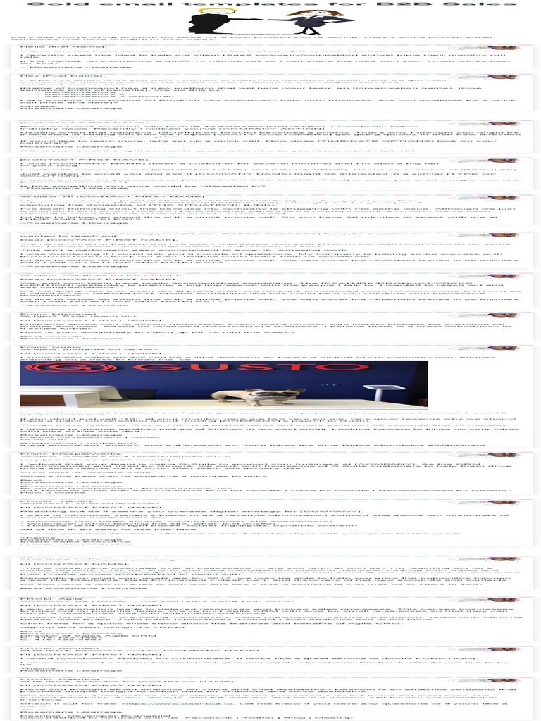 01-Cold Email Templates For B2B Sales | PDF