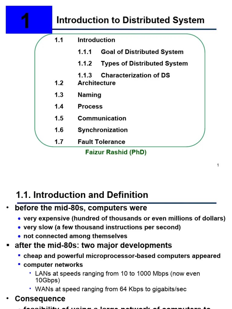 Introduction Distributed Syetem And Principles For Distributed System ...