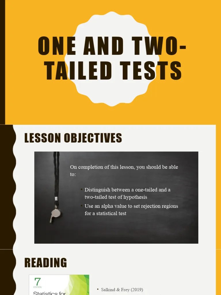 Lecture Lesson 10 | PDF | Hypothesis | Null Hypothesis