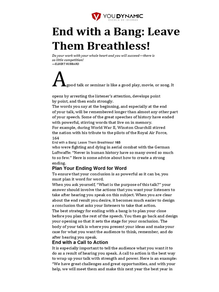 Bibliografia 003 -End With A Bang Leave Them Breathless | PDF