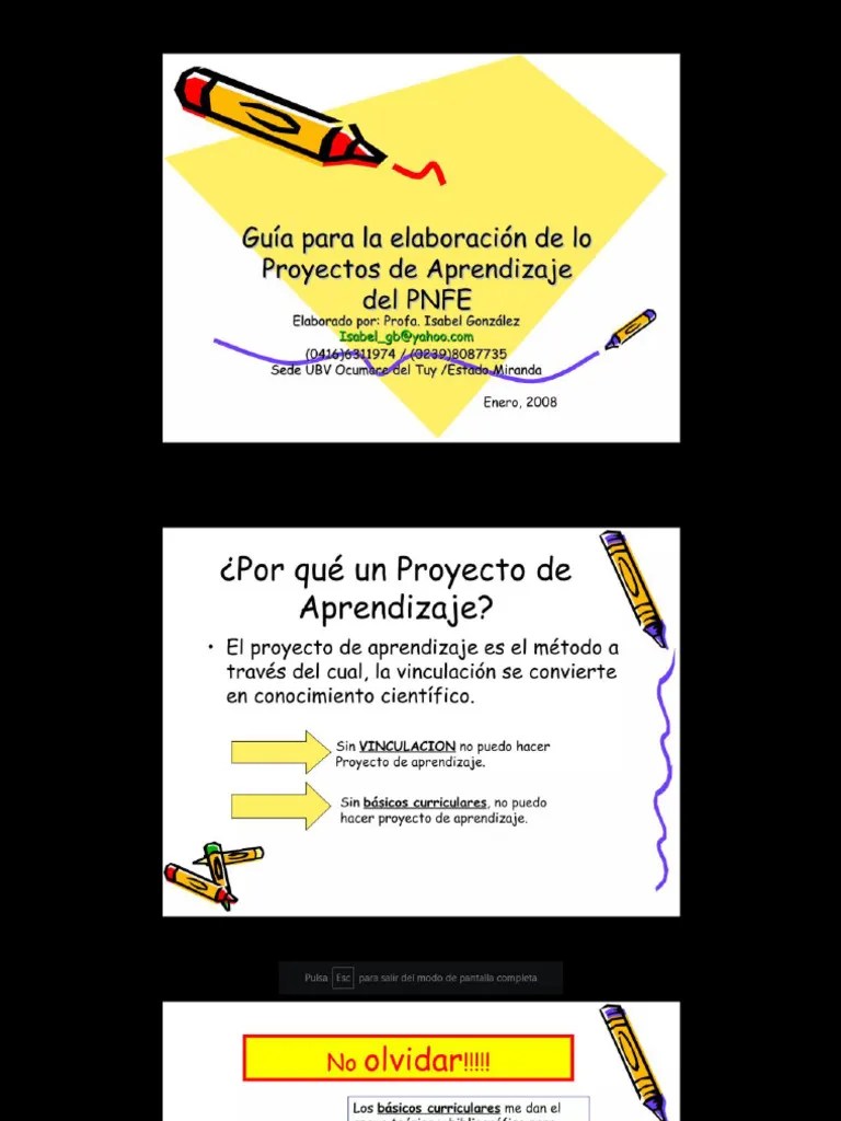 PROYECTO DE APRENDIZAJE | PDF