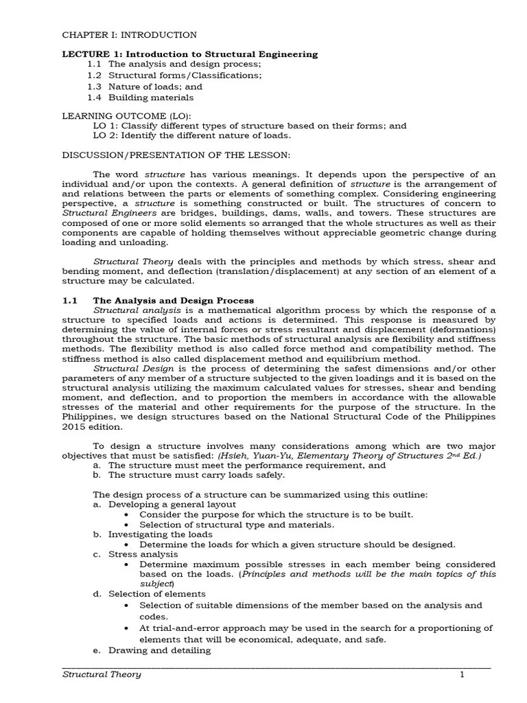 Structural.lecture1 | PDF | Truss | Structural Analysis