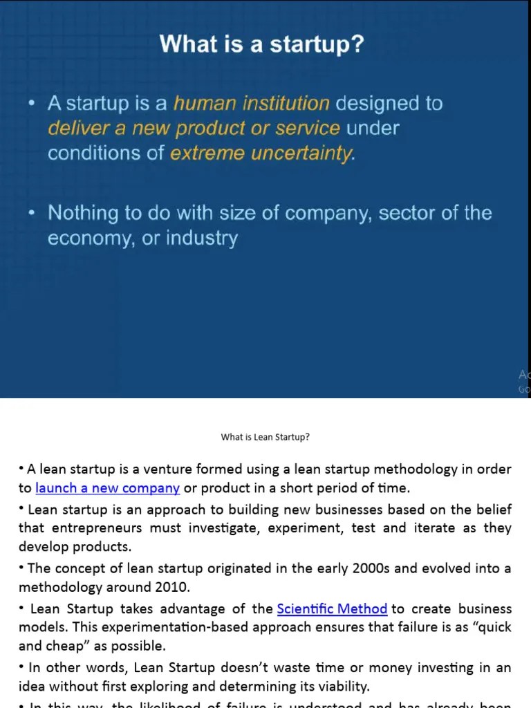Lean Startup | PDF | Startup Company | Small Business & Entrepreneurs