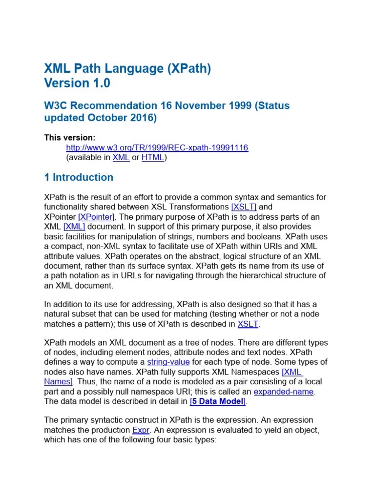 XML Language Path | PDF | X Path | Boolean Data Type