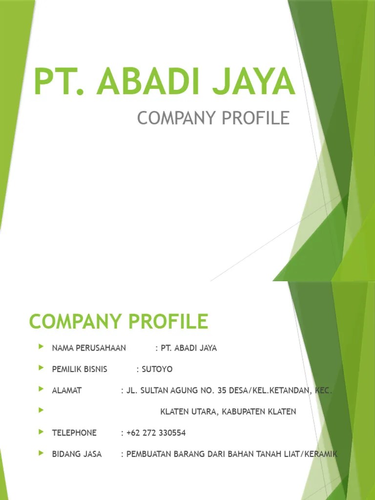 Company Profile PT. Abadi Jaya | PDF