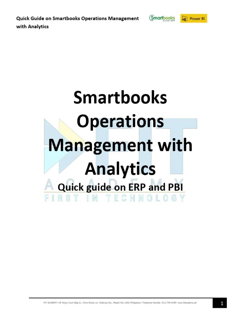 Quick Guide Book On Operations Management With Analytics V2023 | PDF ...