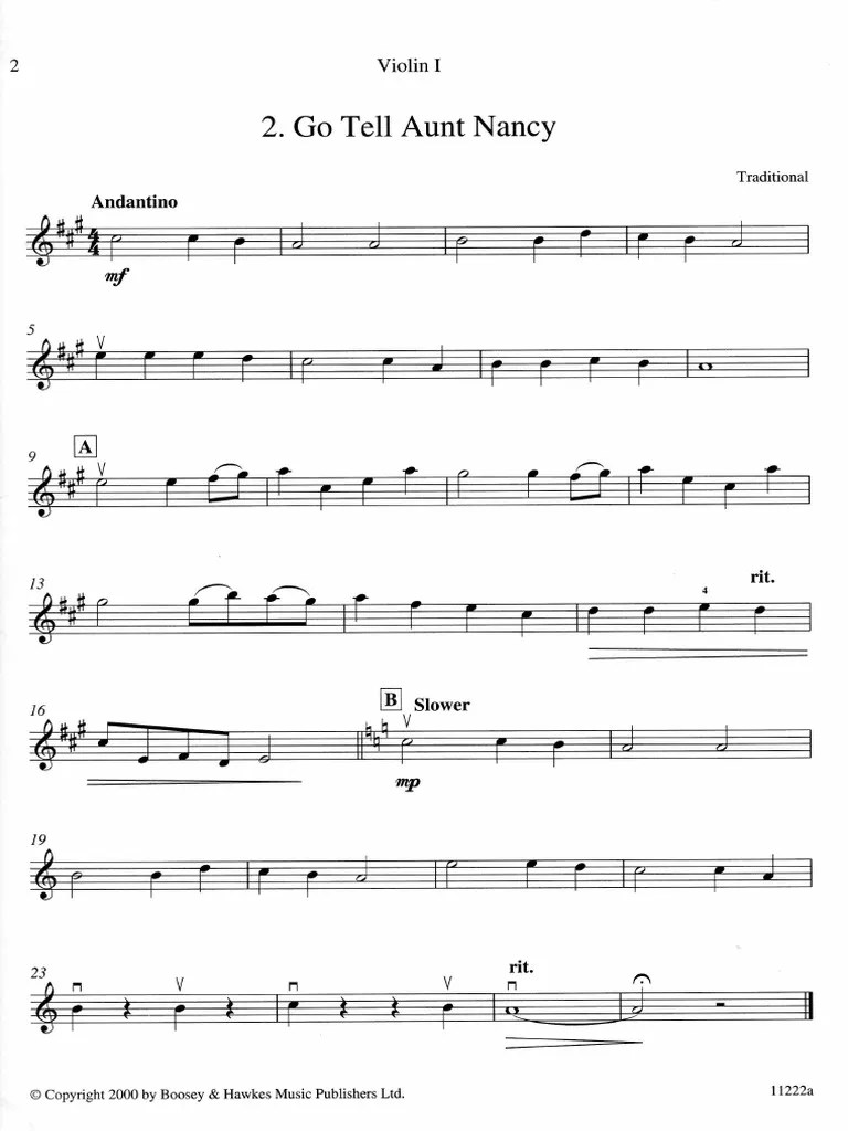 Go Tell Aunt Nancy-Part | PDF