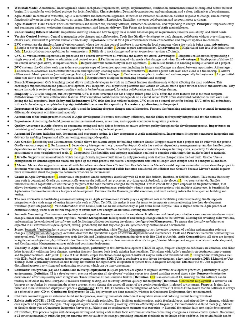 Agile Software Development Summary | PDF | Scrum (Software Development ...