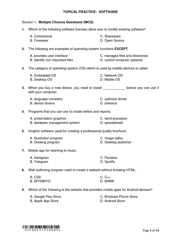 Chapter 5 - Software | PDF | Operating System | Application Software