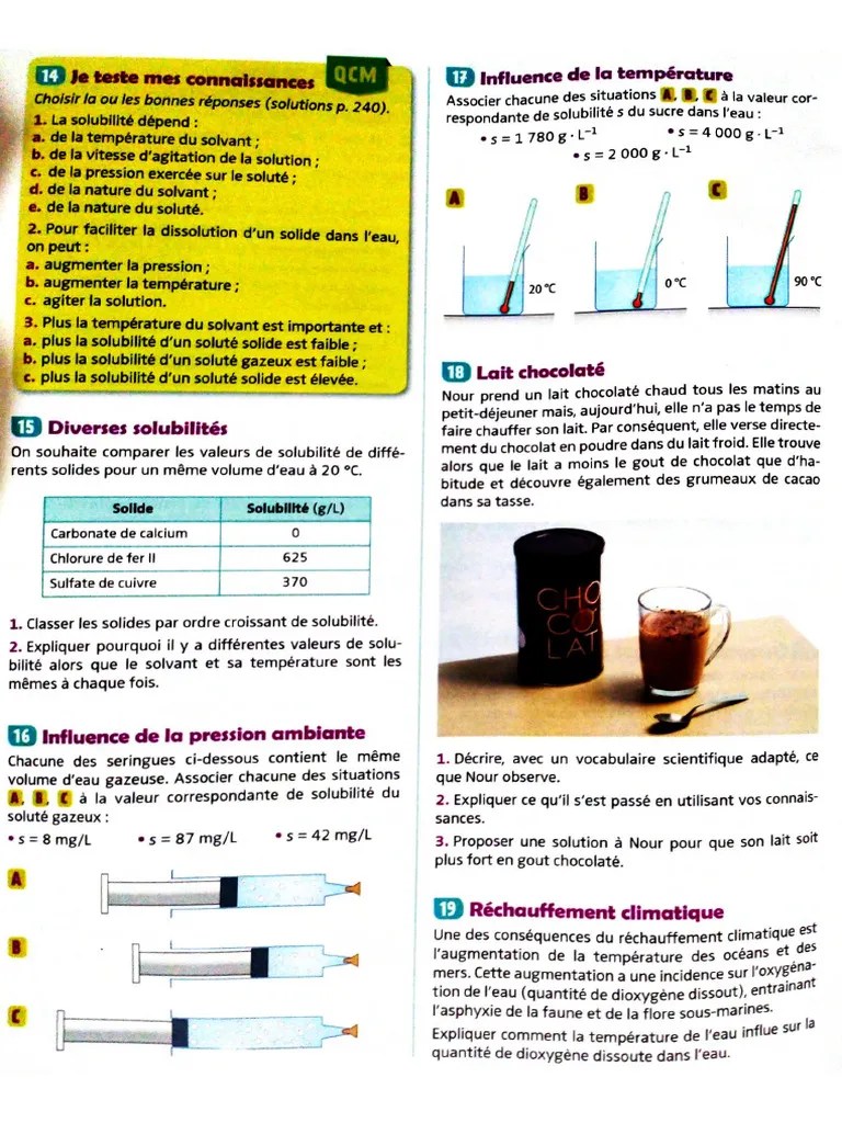 Solubilité Manuel | PDF