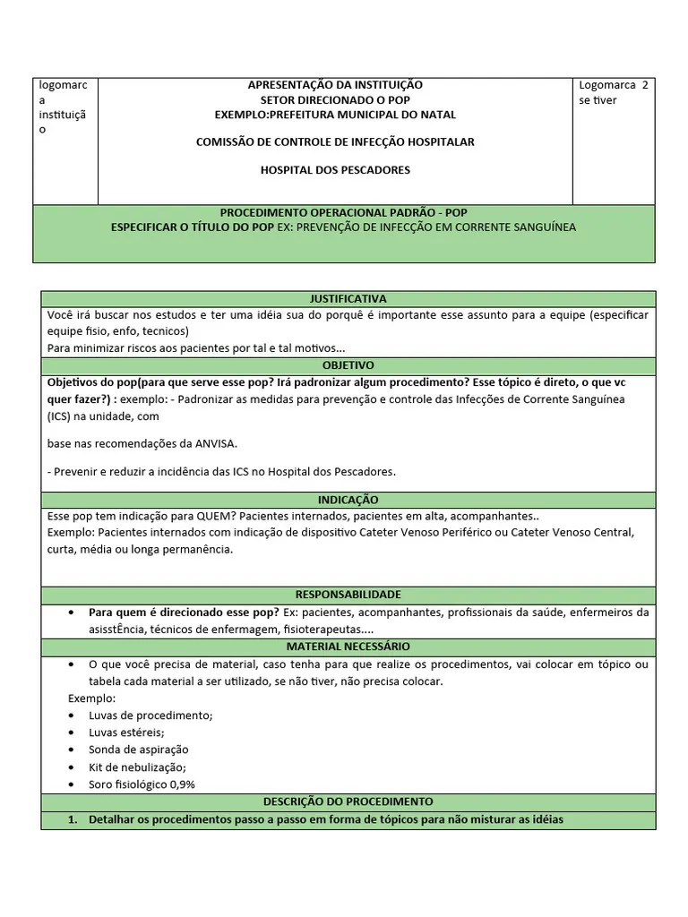 Modelo Pop | PDF | Infecção | Enfermagem