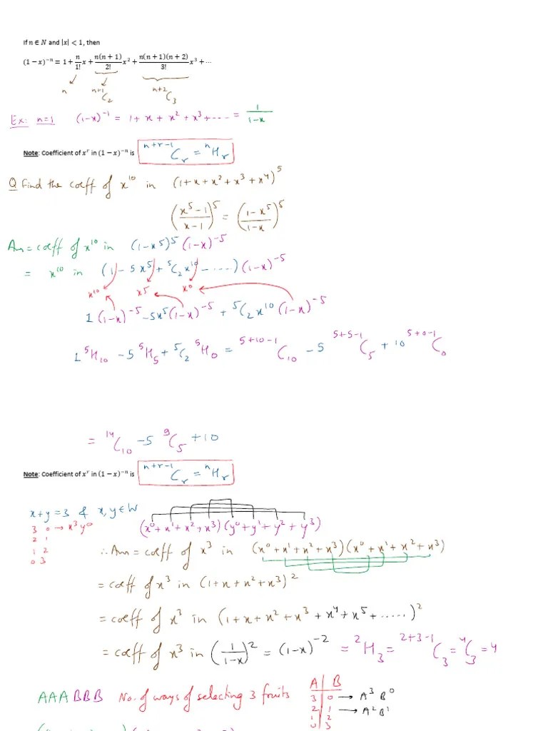 Binomial Theorem Lec 5 | PDF | Combinatorics | Algebra