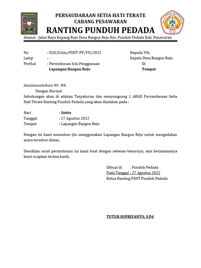 Surat Izin PSHT | PDF