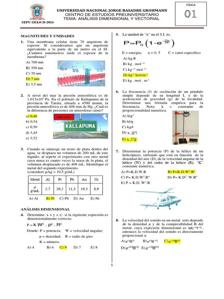 Practica 01 Fisica | PDF | Vector Euclidiano | Mecanica Clasica