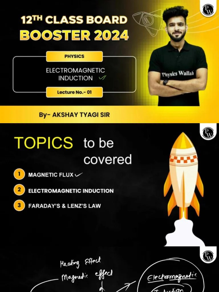 Electromagnetic Induction 01 - Class Notes | PDF