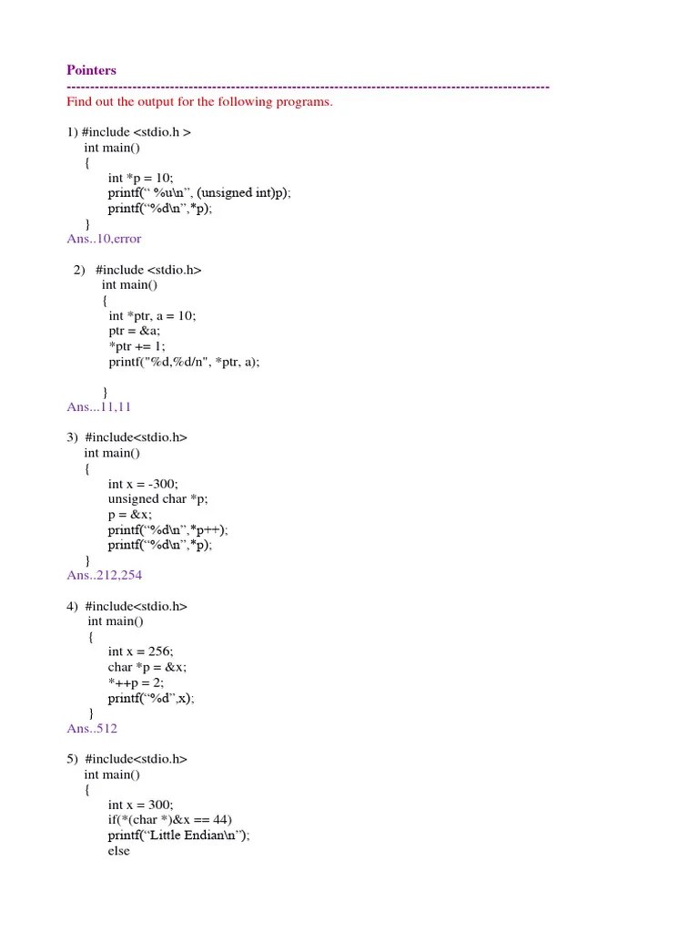 5 Pointers | PDF | Pointer (Computer Programming) | Mathematical Logic