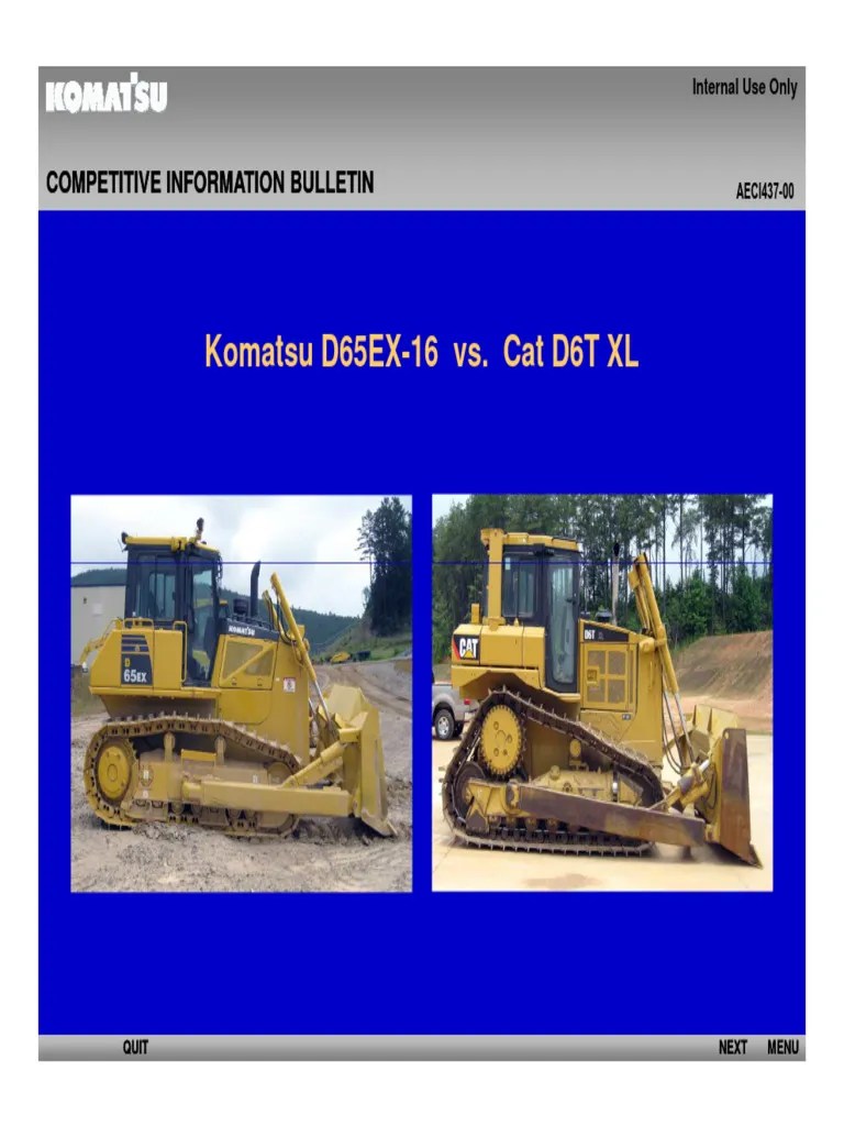 D65ex-16 vs cat d6t