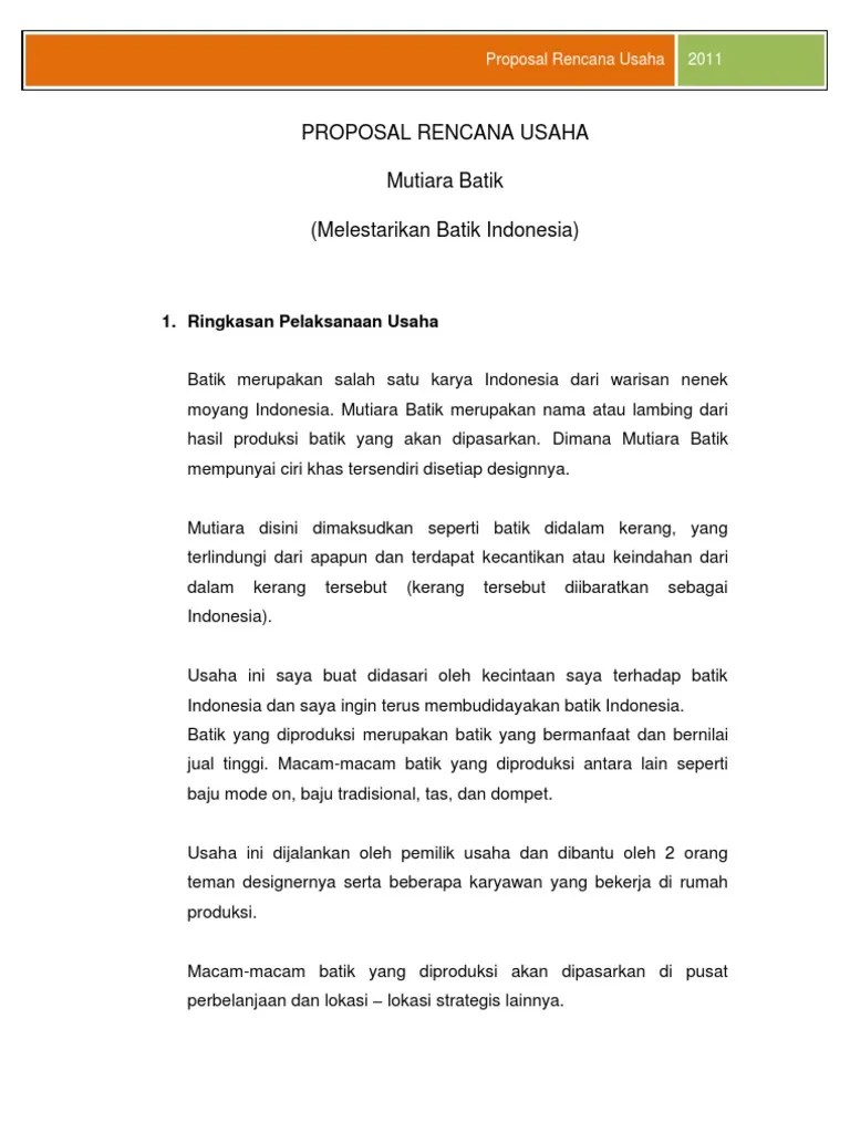 Rencana harusada betapapun sederhananya secara tertulis. 27 Contoh Perencanaan Bisnis Pakaian Info Dana Tunai