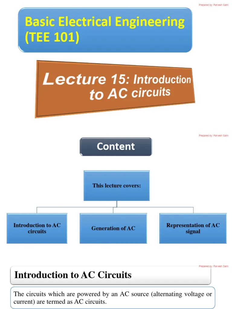 Lecture 15 - Unit 2 - Introduction To AC Circuits | Download Free PDF ...