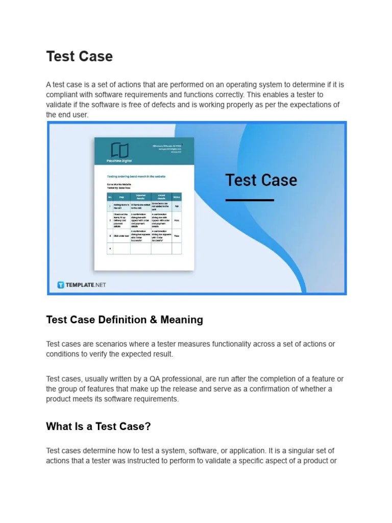Test Case PDF | PDF | Software Testing | Software