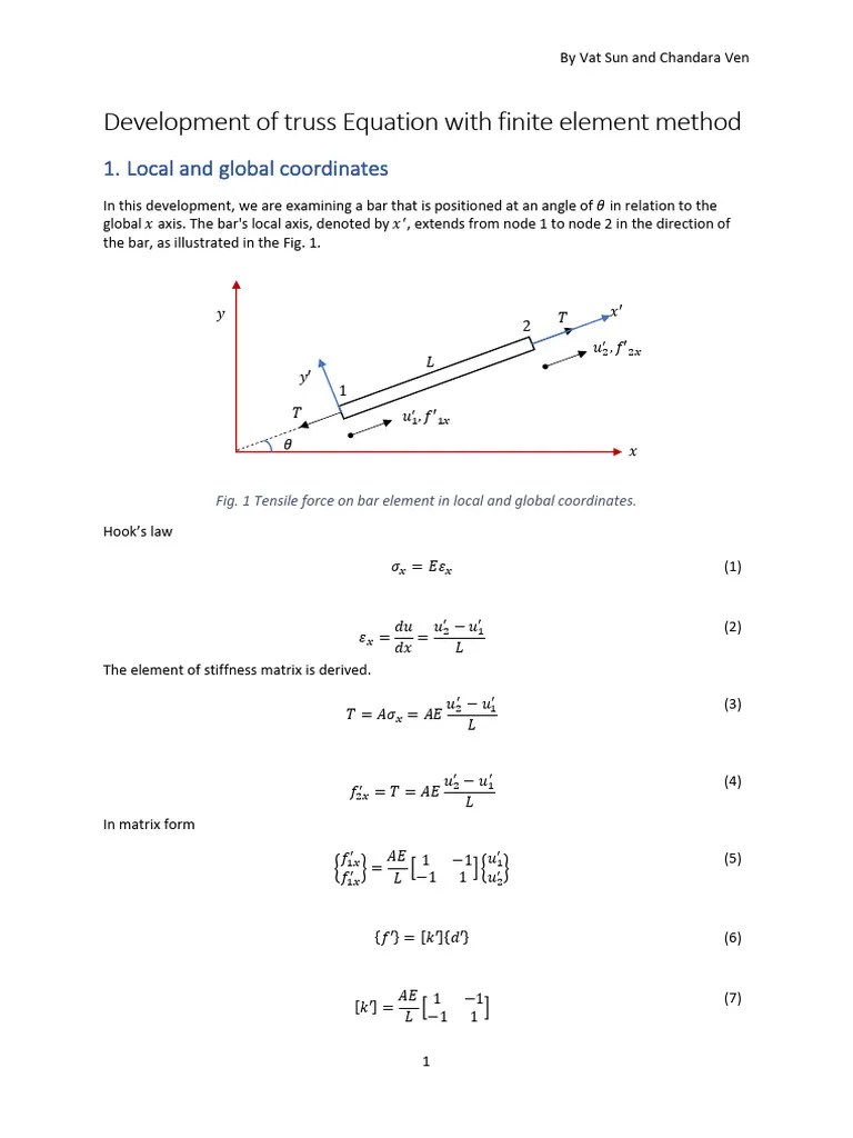 Finite Element Method Derive 2 | PDF | Coordinate System | Cartesian ...