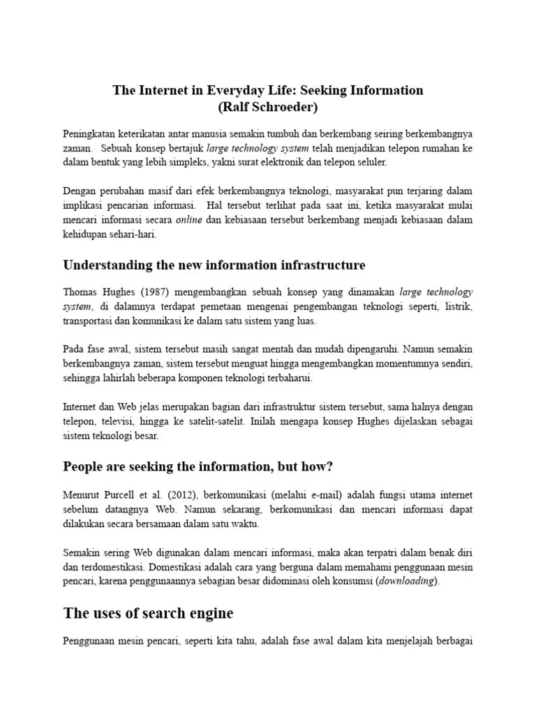 The Internet In Everyday Life | PDF