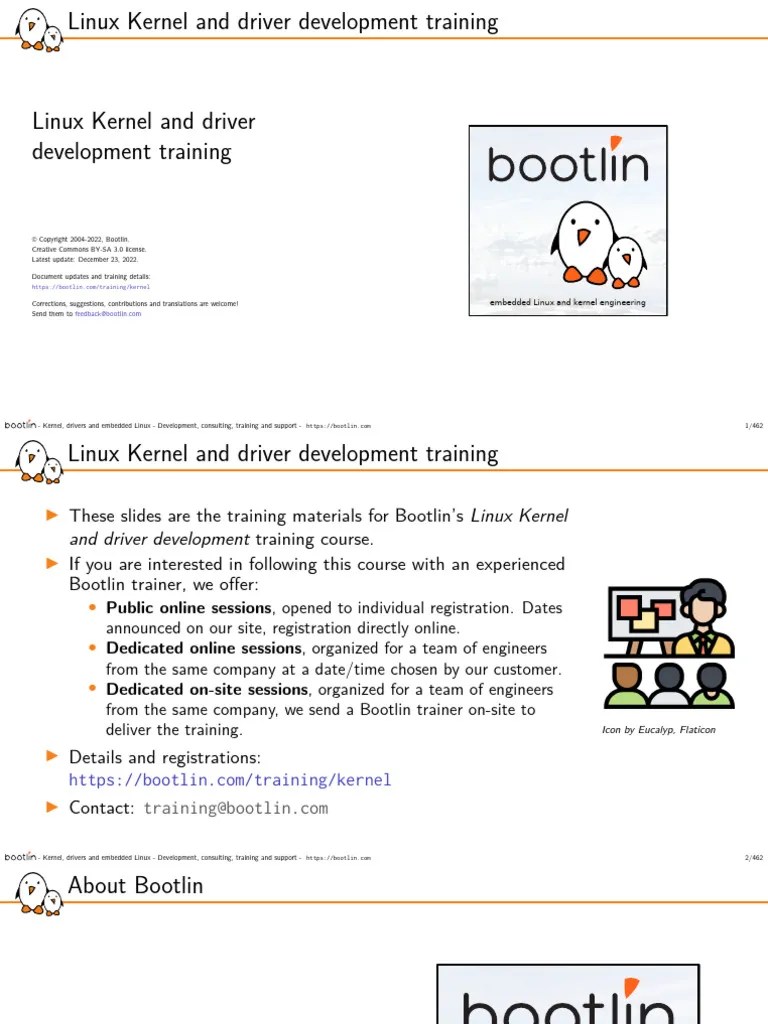 Linux Kernel And Driver Development Training Linux Kernel | PDF ...